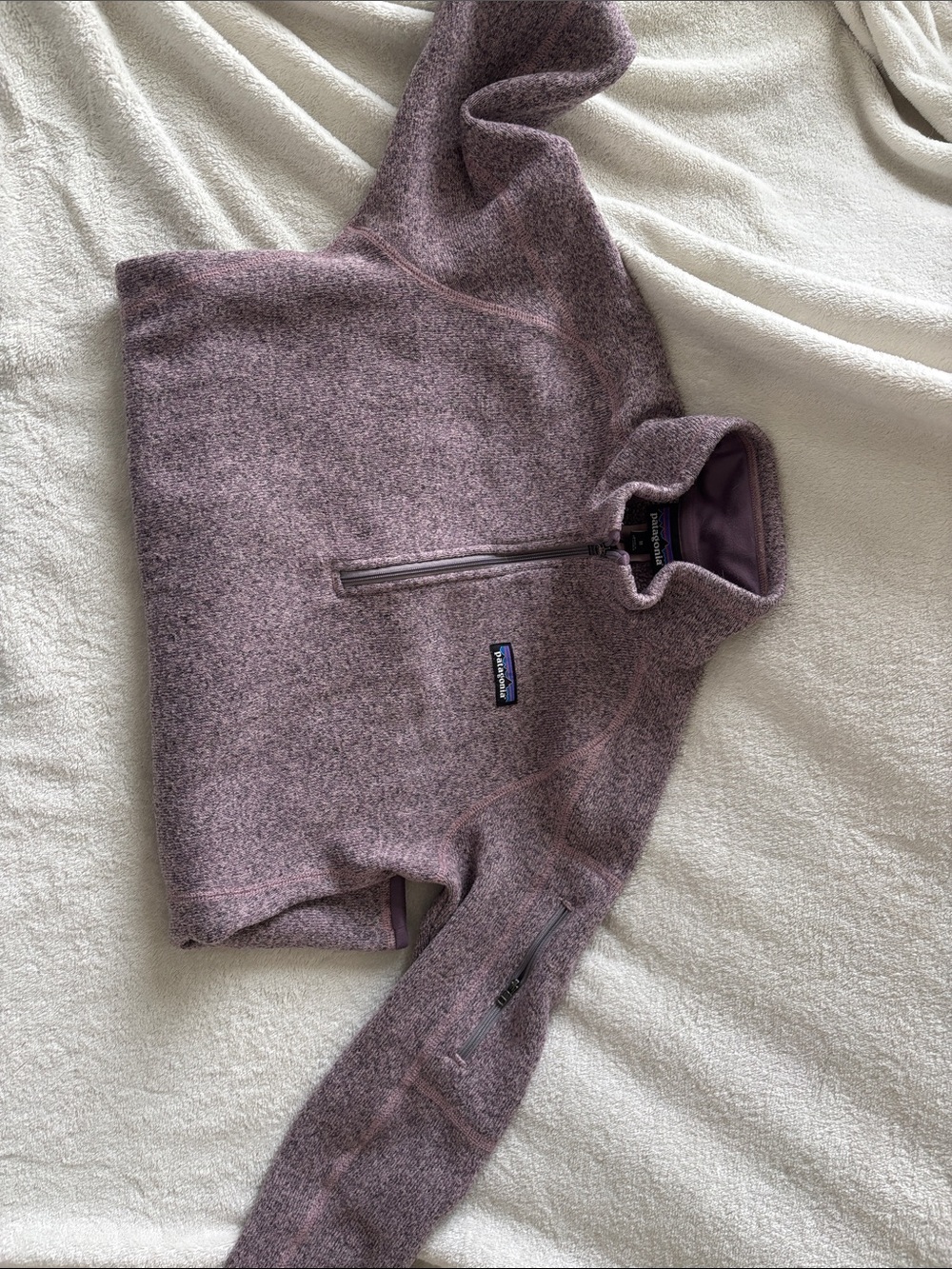 Patagonia Women's Lavender Heather Half-Zip Fleece Pullover